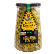 Kesbeke augurkenblokjes of cocktailmix